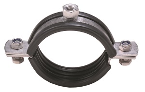FLEXIBLE PIPE CLAMP WITH NUT