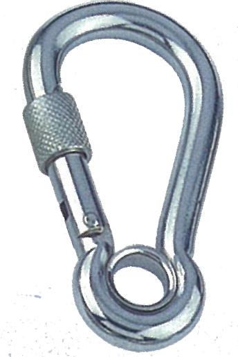 SPRING HOOK WITH LOCK NUT AND EYELET