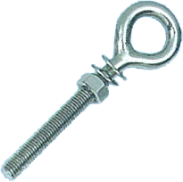 WIRE EYE BOLT WITH DOUBLE WASHERS AND NUT